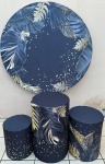 Folhagem Costela de Adao Preto E Dourado Painel Retangular 220X150Cm - imagem 2