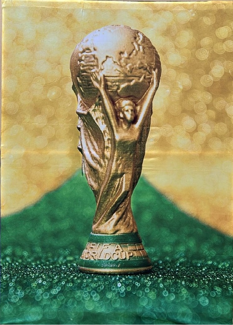 Futebol Copa Taça Dourado Painel Retangular 220X150Cm - FOCUSEVENTOSJATAI