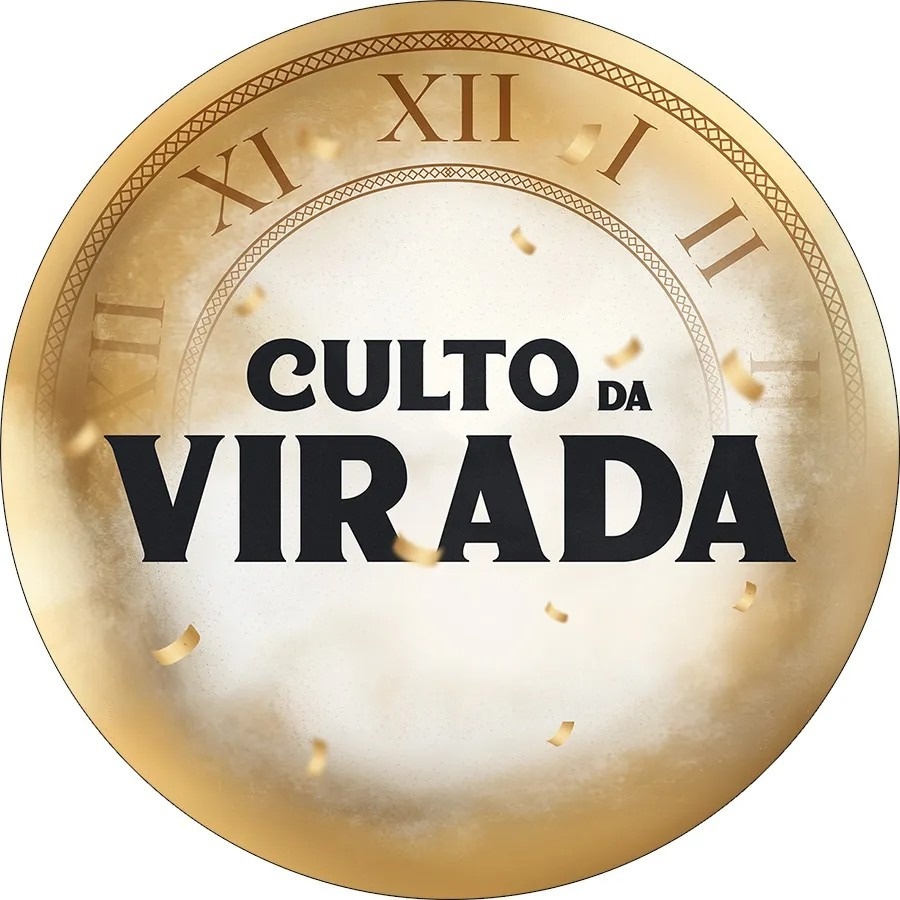 Ano Novo Culto da Virada Painel Redondo 150Cm - FOCUSEVENTOSJATAI