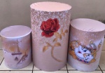 Bela Princesa Flor Vermelha E Glitter Dourado Cilindro Redondo 150Cm - imagem 1