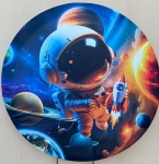 Astronauta Galaxia 3D Painel Redondo 150Cms - imagem 1