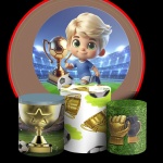 Futebol 3D Jogador Loirinhho Painel Redondo 150Cm - imagem 2