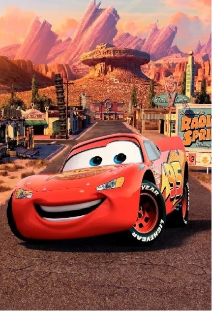 Carros Disney Mcqueen Cidade Radiator Springs Painel Retangular 220X150Cms - Fundo - FOCUSEVENTOSJATAI