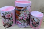 Boiadeira Floral Rosa Bota Chapeu E Barril Painel Redondo 150Cm - imagem 3