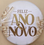 Ano Novo Champagne  Perolado Painel Redondo 150Cms - imagem 1