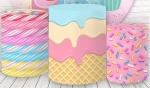 Confeitaria Doceria  Pirulito Azul E Rosa Cilindro Redondo Pmg - imagem 1