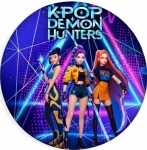 Guerreiras Do Kpop Demon Hunters Painel Redondo 150Cm - imagem 1