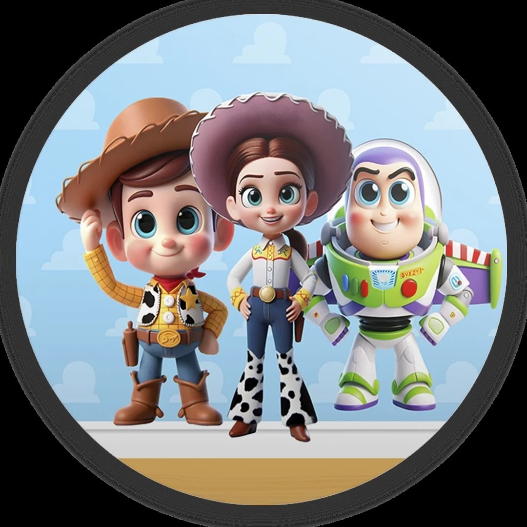 Toy Story 3D Cute Painel Redondo 150Cm - FOCUSEVENTOSJATAI