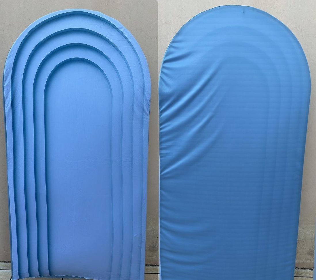 Azul Claro Arcos Romano Painel Romano 200X100Cm - Fundo Azul Claro Liso - FOCUSEVENTOSJATAI