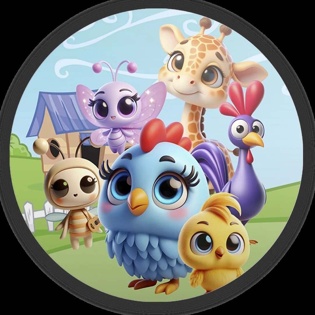 Galinha Pintadinha 3D Amigos Painel Redondo 150Cm - FOCUSEVENTOSJATAI