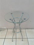 Mesa Bistro Ivana Cromado Prata Tampo de Vidro 60Cmx5Mm 95X50Cm - imagem 2