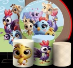 Galinha Pintadinha 3D Amigos Cilindro Redondo Pmg - imagem 2