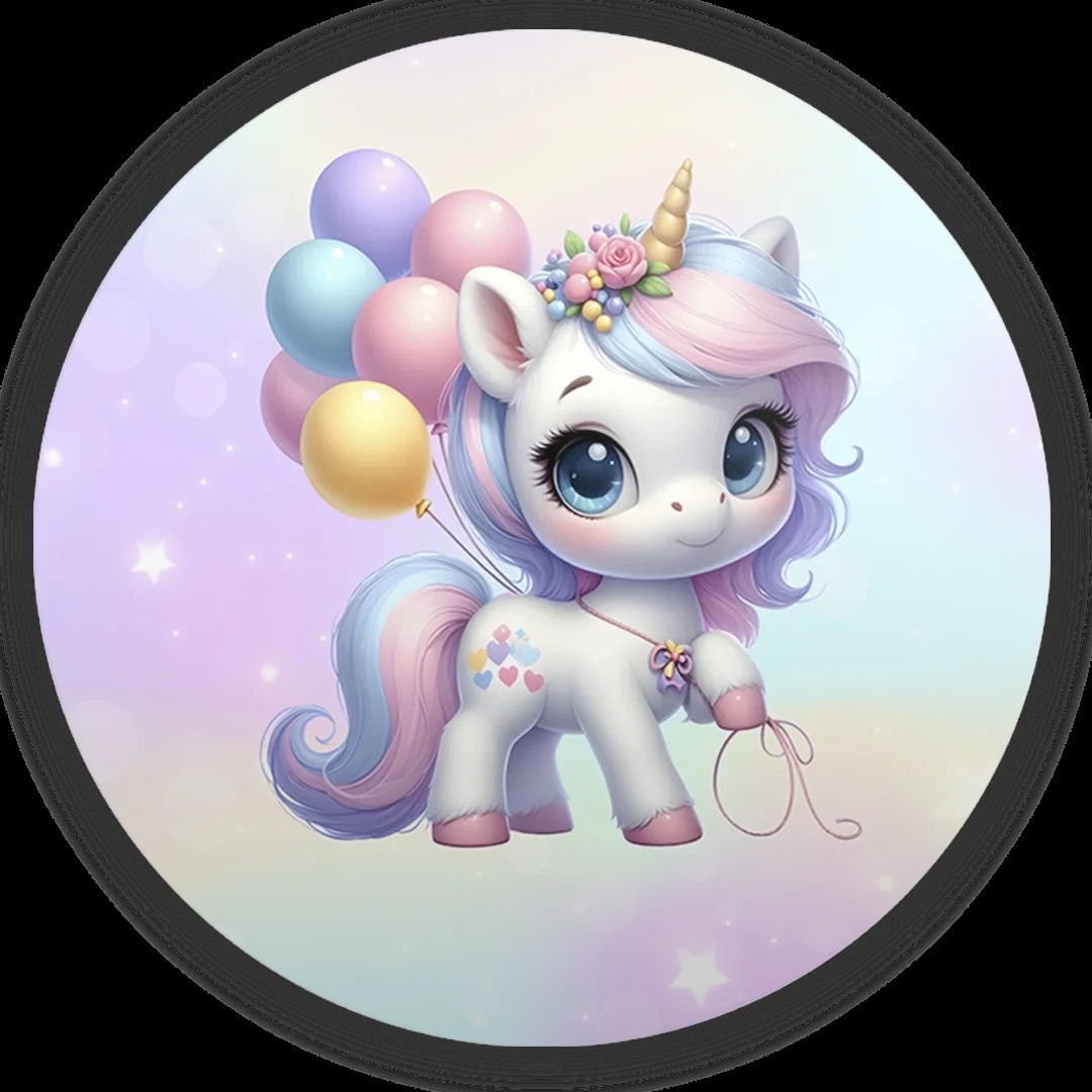 Unicornio 3D Belinha Painel Redondo 150Cm - FOCUSEVENTOSJATAI