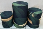 Folhagem Bananeira Verde Dourado Cilindro Redondo Pmg - imagem 1