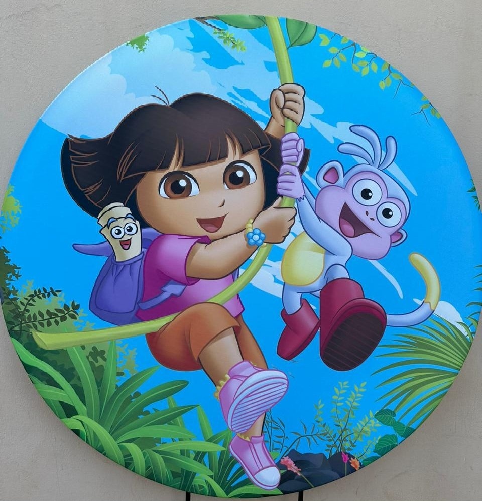 Dora Aventureira Painel Redondo 150Cm - FOCUSEVENTOSJATAI