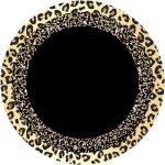 Dona Onça Dourado Preto Painel Redondo 150Cm - imagem 1