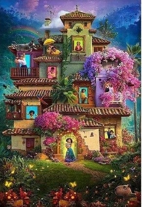 Encanto Casa Madrigal Painel Retangular 200X100Cm - Fundo - FOCUSEVENTOSJATAI
