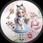 Alice 3D País das Maravilhas - Painel Redondo 150Cm - imagem 1