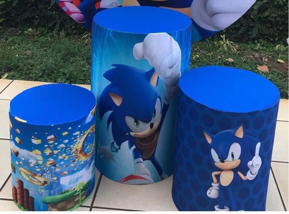 Sonic Aneis Dourado Cilindro Redondo Pmg - FOCUSEVENTOSJATAI