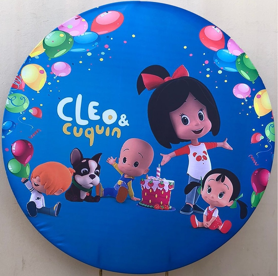 Cleo E Curquin  Painel Redondo 150Cm - FOCUSEVENTOSJATAI