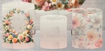 Floral 3D Guirlanda de Flores Rosa E Cha Cilindro Redondo 150Cm - imagem 1
