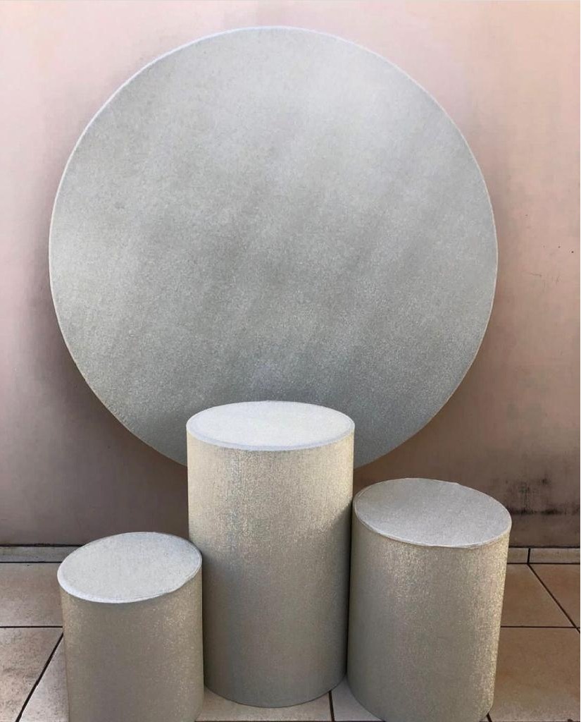 Dourado Glitter Fio de Ouro Painel Redondo 150Cm - FOCUSEVENTOSJATAI