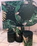 Folhagem Costela de Adao Verde E Dourado Painel Retangular 20X150Cms - imagem 2
