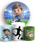 Futebol 3D Jogador Branquinho Cilindro Redondo Pmg - imagem 2
