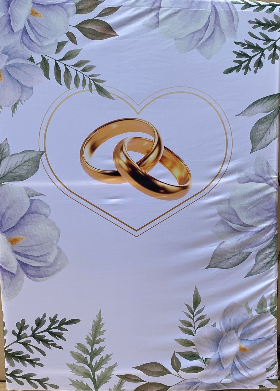 Aliança Noivado Casamento Painel Retagular 220X150 - FOCUSEVENTOSJATAI