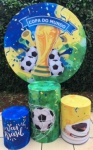 Futebol Copa Do Mundo Verde E Amarelo 01 Painel Redondo 150Cm - imagem 2