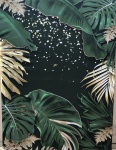 Folhagem Costela de Adao Verde E Dourado Painel Retangular 20X150Cms - imagem 1