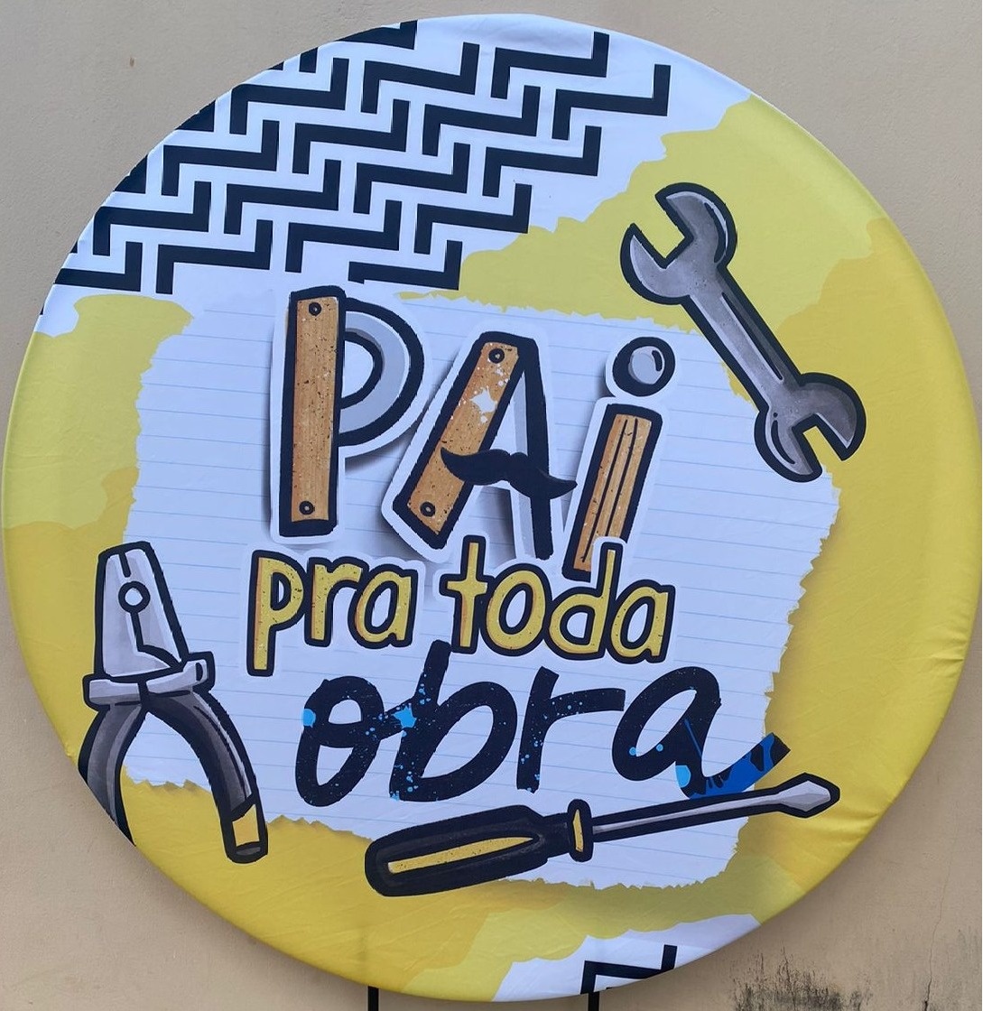 Papai Para Toda Obra Painel Redondo 150Cm - FOCUSEVENTOSJATAI