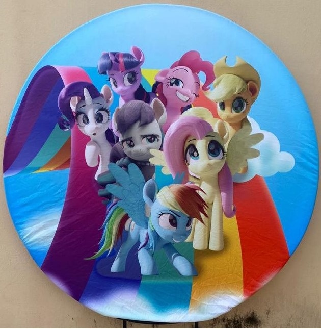 Pequeno Poneis  Painel Redondo 150Cm - FOCUSEVENTOSJATAI