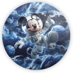 Mickey 3D Astronauta Painel Redondo  150Cm - imagem 1