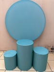 Verde Tiffany Candy Liso Painel Redondo 150Cm - imagem 2