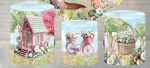 Jardim das Bonecas 3D Casinha Rosa Cilindro Redondo Pmg - imagem 1
