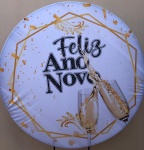 Ano Novo Branco Acima de Tudo Deus Painel Redondo 150Cms - imagem 1
