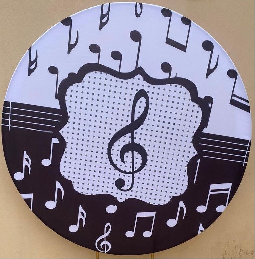 Musical Preto E Branco Painel Red150Cms - FOCUSEVENTOSJATAI