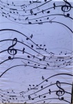 Musical Preto E Branco Painel Retangular 220X150Cm - imagem 1