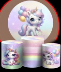 Unicornio 3D Belinha Painel Redondo 150Cm - imagem 2