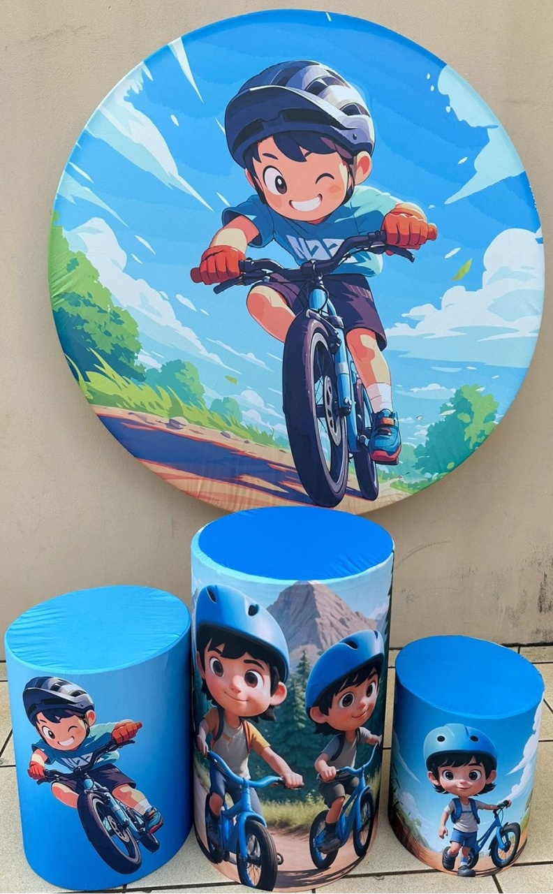 Ciclista Mirim Painel Redondo 150Cm - FOCUSEVENTOSJATAI