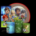 Futebol 3D Jogadores Diversos Painel Redondo 150Cm - imagem 2
