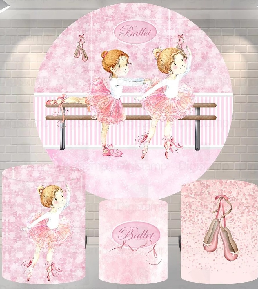 Bailarina Ballet Rosa Painel Redondo 150Cms - FOCUSEVENTOSJATAI