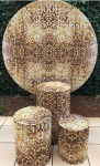 Dourado Claro Lantejoulas Cilindro Redondo Pmg - imagem 2