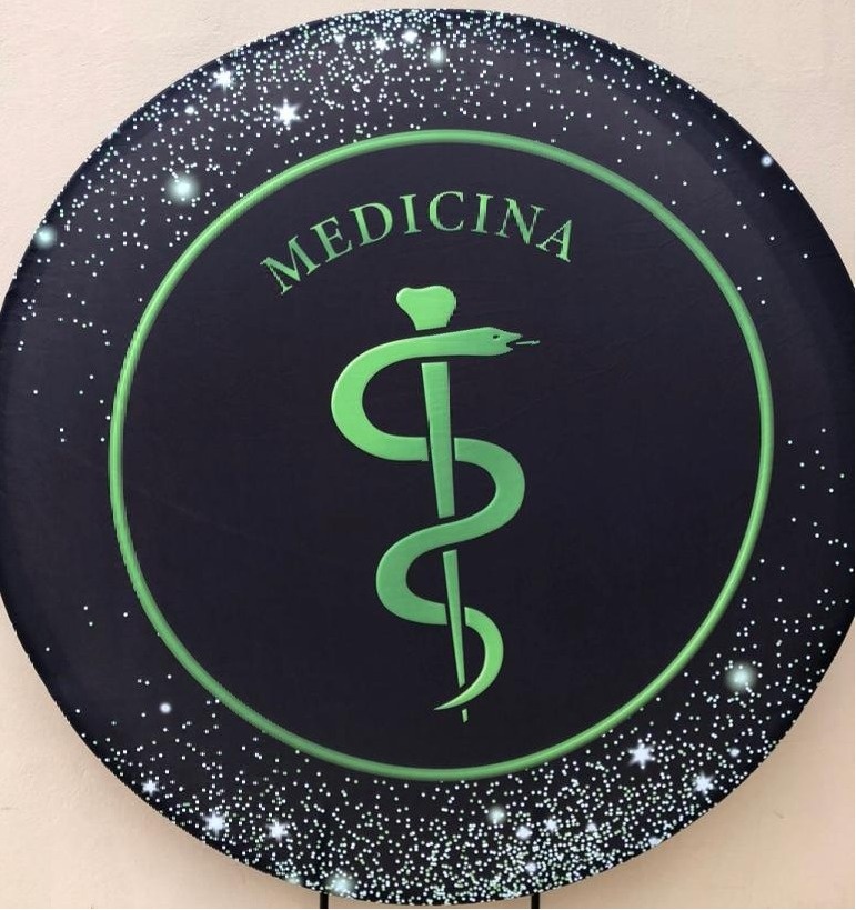 Profissão Medicina Veterinãria Preto E Verde Painel Redondo 150Cm - FOCUSEVENTOSJATAI