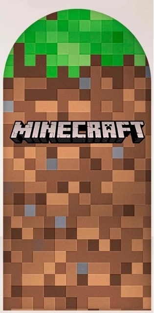 Minecraft Letreiro Painel Romano 200X100Cm - FOCUSEVENTOSJATAI
