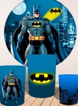 Batman Azul E Bat Sinal Cilindro Redondo Pmg - imagem 2