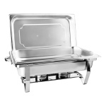 Cuba Rechaud Inox Retangular Grande Funda 13L 1/1 153X32,5X10Cm - imagem 2