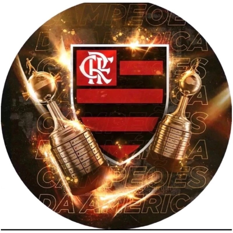 Futebol Flamengo Taça Libertadores Painel Redondo 150Cm - FOCUSEVENTOSJATAI