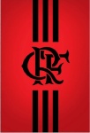 Futebol Flamengo Painel Retangular 220X150Cm Fundo Vermelho - imagem 1